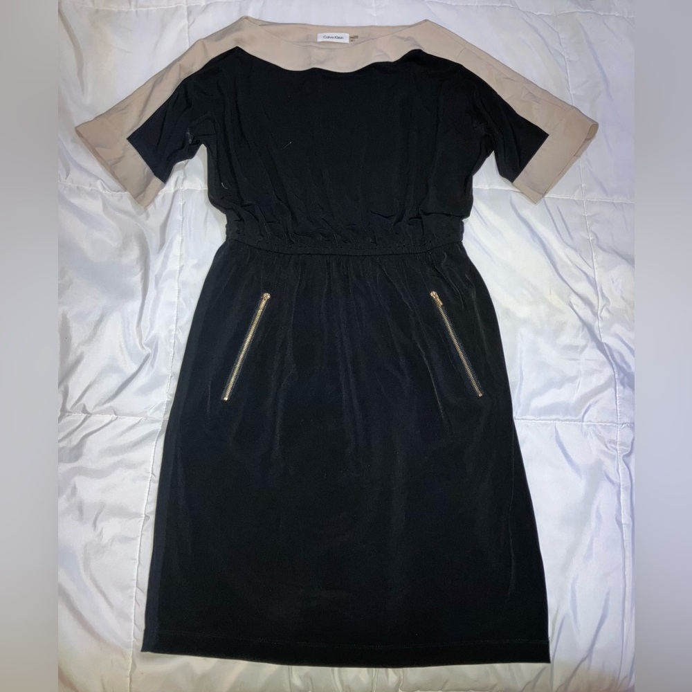 Calvin Klein black and tan dress size 4